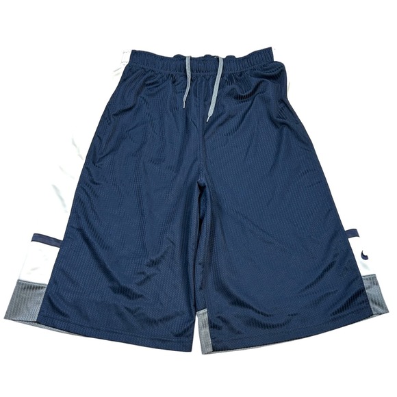 Nike Other - Vintage Nike Basketball Shorts Men XL Navy Blue White Mesh Athletic Swoosh Y2K